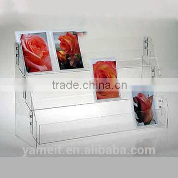 New Style Custom hotel newspaper rack acrylic magazine rack brochure holder