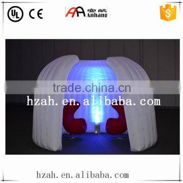 Inflatable Structure The inflatable office pod with coloured lighting