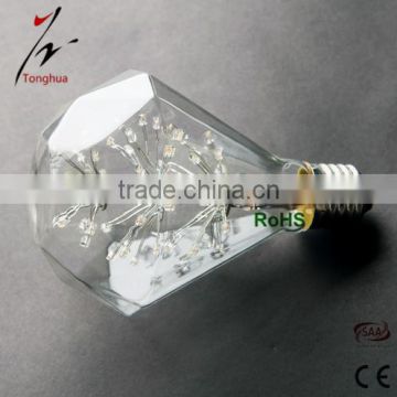 Diamond Shape Led Firework Bulb D95 E27 Base Decorative Light Bulb