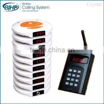 waterproof food court restaurant wireless table waiter buzzer service vibrating queuing calling system coaster pager with CE