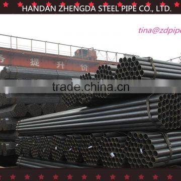 MS steel pipe ERW round section tube