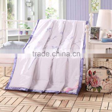 Luxury reactive printed branded print quilt ,hand made super soft natural silk quilt for hotel wholesale