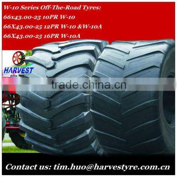 66x43.00-25, 66x43.00-26, 54x37.00-25 All series high flotation tyres