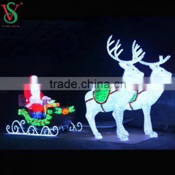 Outdoor Motif Acrylic Reindeer Sleigh Light photo-5