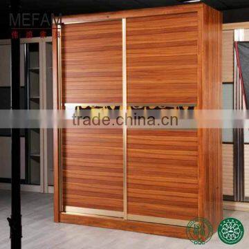 Hot selling acrylic edge banding moisture-proof MDF panell 2 sliding door cloth wardrobe