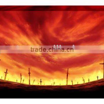 Red warm sky decorative wall panel