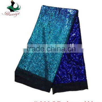 Haniye JLQ06-1/2016 Shining Embroidery French Tulle Lace / Laces Fabric Nigerian African Style With Sequins photo-5
