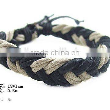 Braided Mix Colors Leather Rope Wrist Bracelets