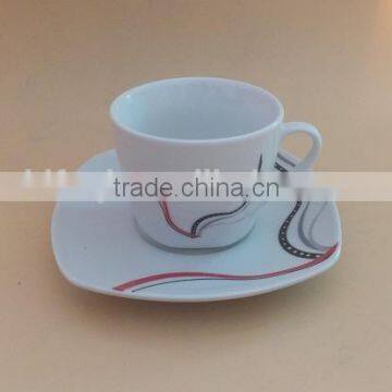 Fashion design coffee and tea set fine porcelain cups and saucers sets