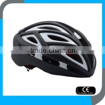 customize beautiful cool adjustable CE white blue light weight in mould road bike helmet for men and adult dongguan