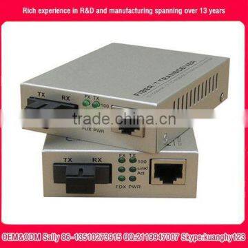 a pair BIDI WDM single fiber 10 100M 1310 1550 120km ethernet fiber media converter