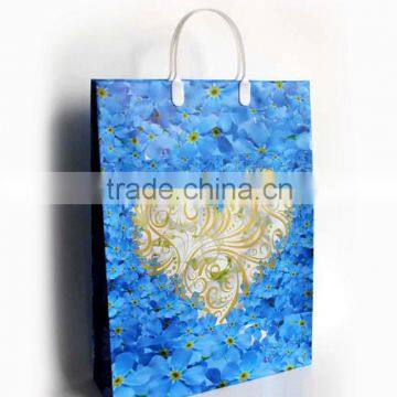 plastic gift shopping bag with plastic handle