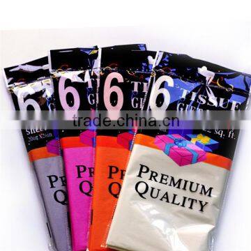 Custom logo printing good quality wrapping paper/logo printed tissue paper/wear packing paper