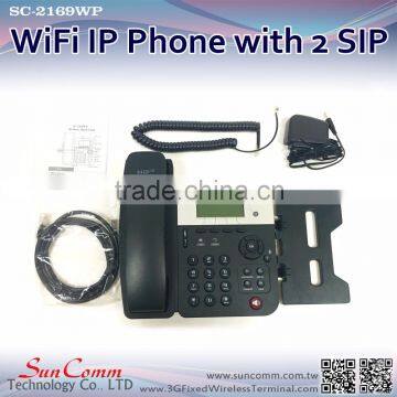 SC-2169WP Connect to the Wifi Network Without Cable Two SIP WiFi Phone