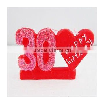 Wholesale 30TH BIRTHDAY CANDLE - RED Party Cake Candles