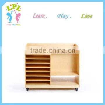 Wholesale Hot Selling High Quality Solid Wood Storage Cabinet Daycare Kindergarten Classroom Furniture photo-5