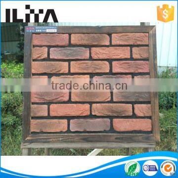 Red Thin Brick Look Wall Veneer Outdoor Stone Decoration (YLD-15004)