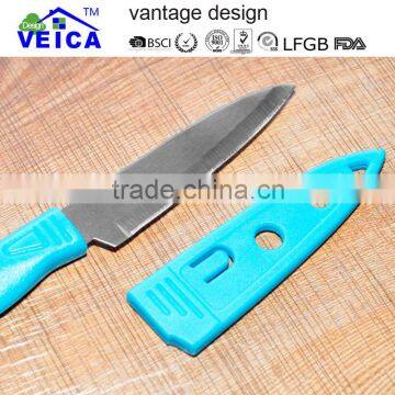 Colorful Utility Knife With Sheath Cover/picnic Paring Knife/stainless Steel Blade photo-2