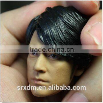 Strict quanlity action figure life-like human head sculpture