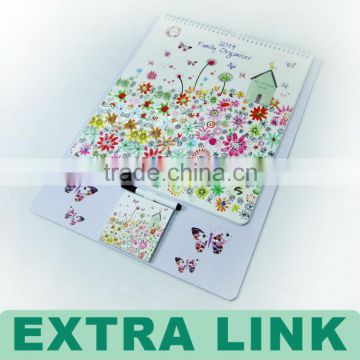 Colorful portable calendar with mini diary notebook printing