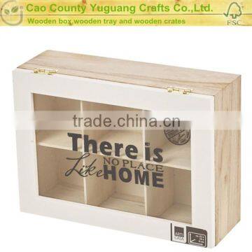 Wholesale custom logo print creative wood tea box