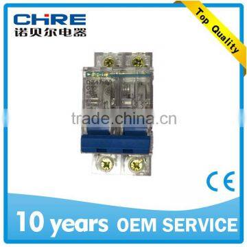 2P mini circuit breaker with transparent cover DZ47-63 6-32A