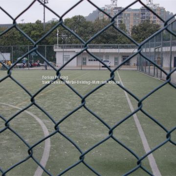 pvc coated galvanized wire chain link fence for baseball fields poles