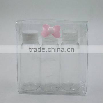 High quality plastic travel bottles /cosmetic bottle set/travel kit plastic bottle