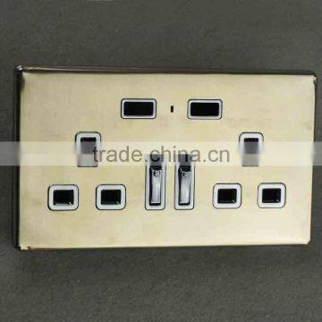 Wholesale alibaba uk high quality 13a usb wall socket 250V uk plug usb wall socketet