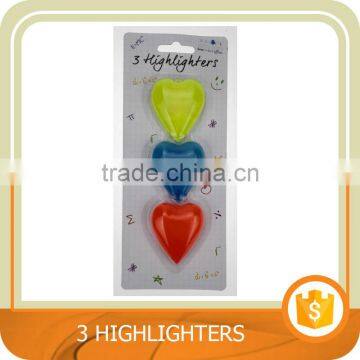 Heart shape highlighters, 3 colors. Trade assurance.