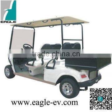 four seats electric golf cart with steel or aluminum cargo box,CE, USA LSV