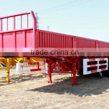 3 Axles Hot Sale Semi-remolque / 3 Axles Sidewall Semi Trailer / Flatbed Semi Trailer With Side Panel photo-4