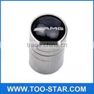 Silver Car Wheel Decor Tire Air Valve Caps Stem Cover With AMG Emblem Decoration photo-3