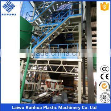 Plastic blown extrusion film rotary die head