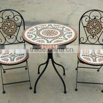 Set of 3pcs 2 seater mosaic bistro set