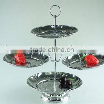 Stainless Steel Hot New Portable Decorative Fruit and Cake Plate With 4 Layers photo-3
