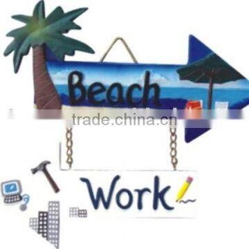 Hot wholesale polyresin white and blue Beach craft ornament