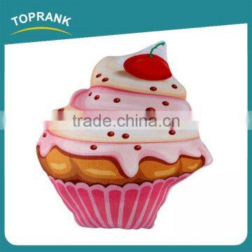 Toprank New Design 3D Print Soft Plush Cupcake Shaped Cushion Pillow Sofa Decorative Cushion photo-2