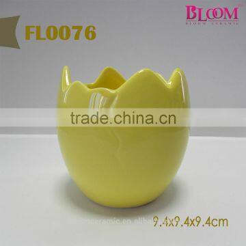 Indoor Egg Shaped Ceramic Flower Pot photo-5