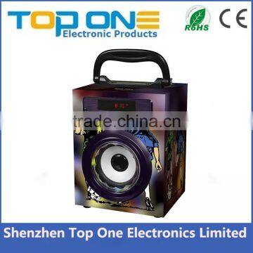 High Quality Cheap Price USB Disk TF Card FM Radio Support Portable Wooden Speaker photo-3