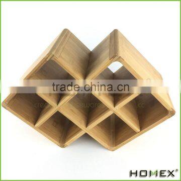 7-Bottle bamboo wine holder/ wine rack display Homex-BSCI