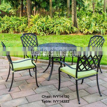 aluminum garden chair/table and chair for cafe used/restaurant cafe bistro table and chair sets cast aluminum