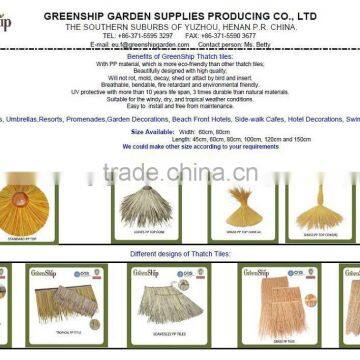 Eco Friendly Artificial Plastic Tiki Synthetic Thatch Roof photo-2