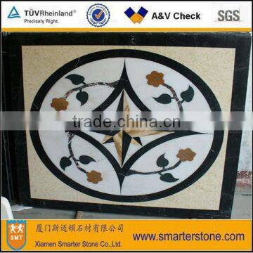 Rectangle marble floor medallions patterns