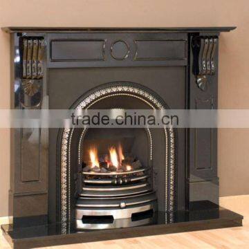 Shanxi Black Granite Fireplace Design/Morden Granite Fireplace