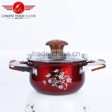 New Design 4pcs Colorized Stainless Steel Soup Pot Kitchen Cookware With Decal photo-3