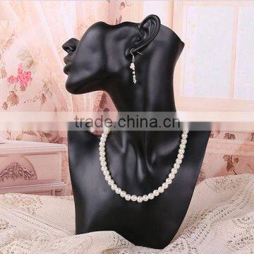 Black Resin Mannequin Necklace Display Stand