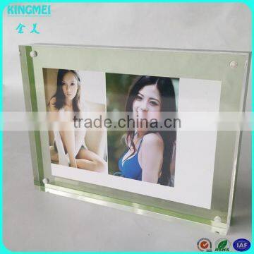 KM-VP72 Rectangle Shape Blank Plastic Acrylic Photo Frame Fridge Magnet With Picture Insert photo-6