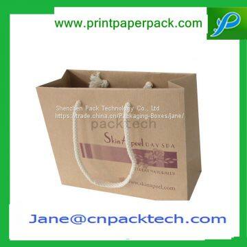 Custom Promotional Shopping Garment Fashion Packing Bags Carrier Gift Bag Kraft Paper Bag photo-3