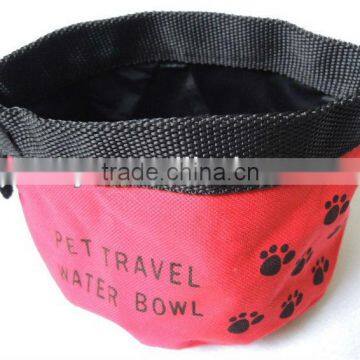 Folding Waterproof Nylon Pet Travel Water Bowl photo-2